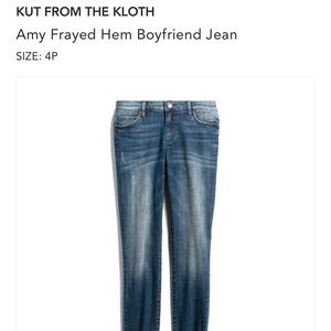 KUT FROM THE KLOTH Amy Frayed Hem Boyfriend Jean